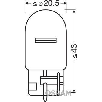 OSRAM Lot de 2 Lampes de signalisation halogène Original W21W