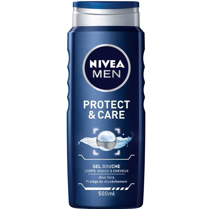 NIVEA Gel de douche Protect & Care - Pour homme - 500 ml