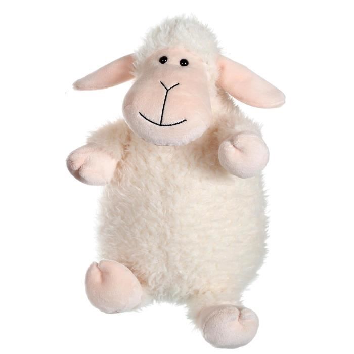 mouton en peluche blanc