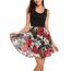 Mousseline Ligne Manches Style Courte Robe Sans A Femme En Vintage zVqUSpM