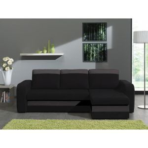 Canapé Dangle Convertible Avec Coffre Noir Gris Hercules