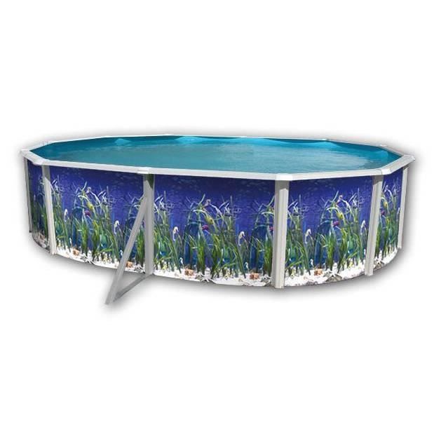 OCÉAN Piscine en acier ovale 550x366x120