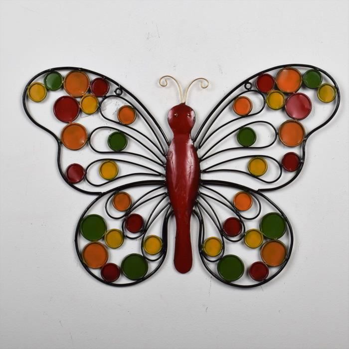 Décoration murale Papillon Ailes - L 60 x P 43 x H 1,5 cm