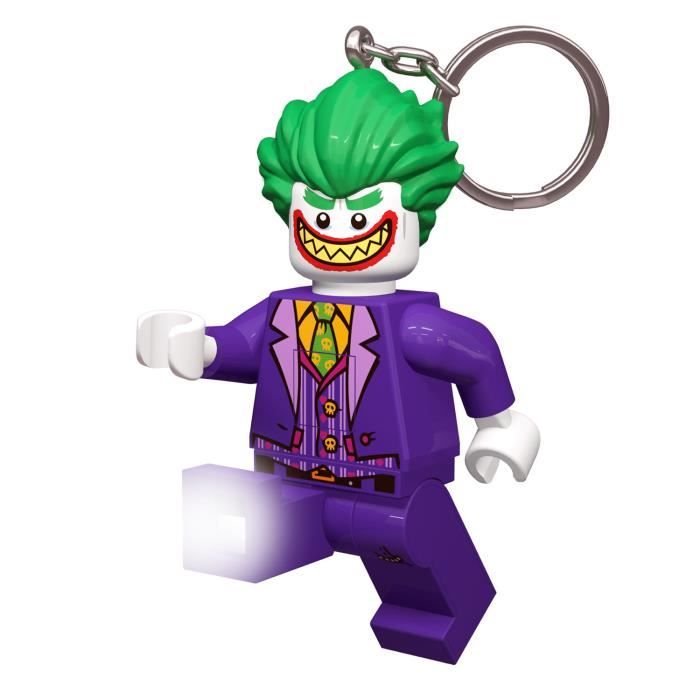 LEGO Batman Movie Porte-clés Le Joker - Visage lumineux - Lumière LED blanc - Tête mobile - 9,53 X 4,06 X 14,92 cm