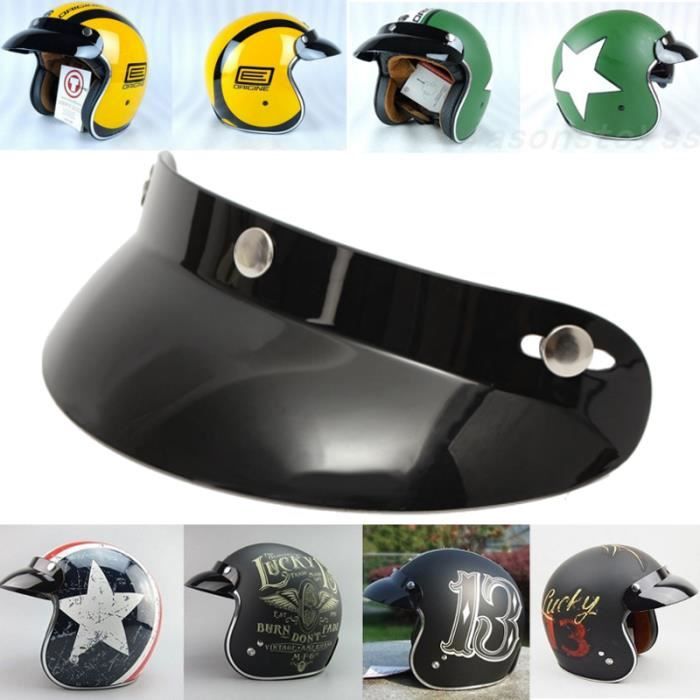 Neufu Visière Vintage De Moto Casque Pour Harleysans Casque