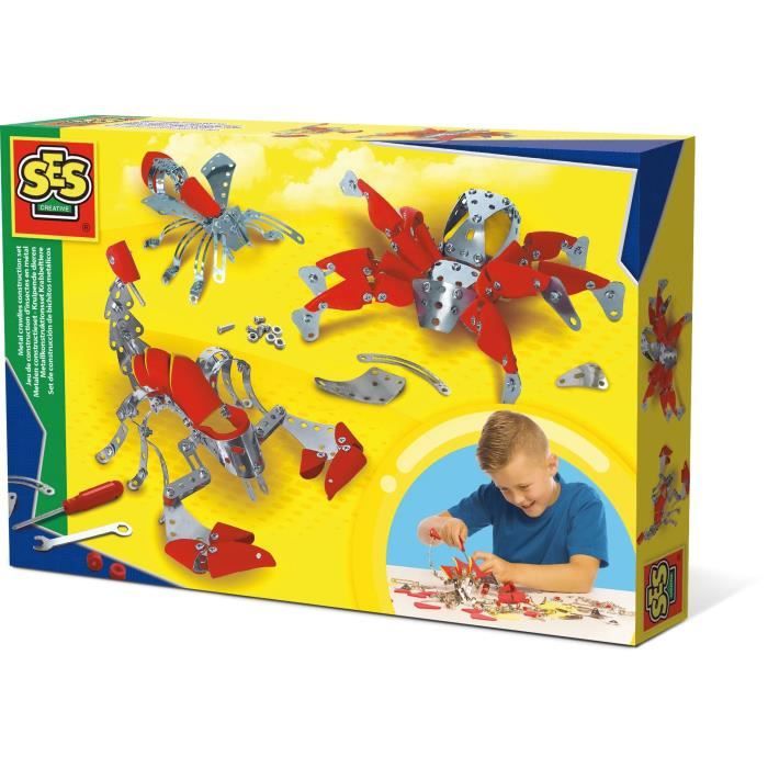 SES CREATIVE Jeu de construction d'insectes en métal