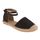 Espadrilles femme à double bride cheville bout pai