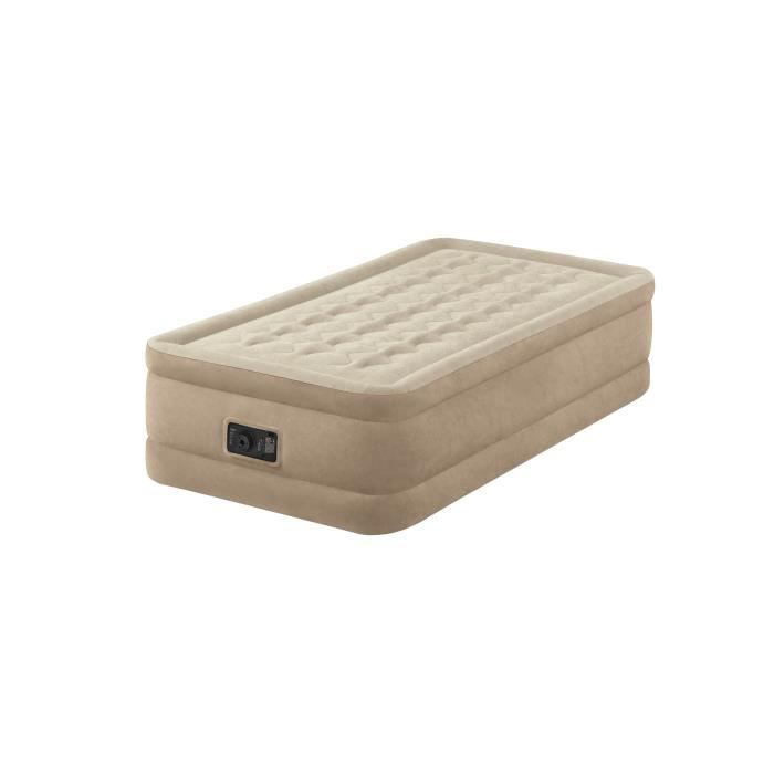 INTEX Matelas ULTRA PLUSH FIBER TECH 99x191 - Gonflable - Fermeté réglable - 46 cm - Electrique - 1 personne