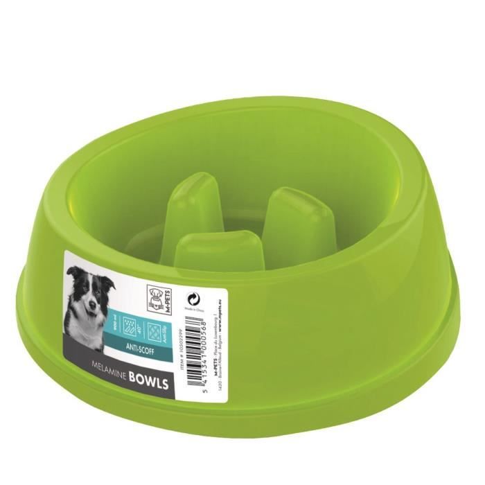 MPETS Gamelle en plastique simple MELAMINE BOWL - Pour chien - 900ml - Coloris divers