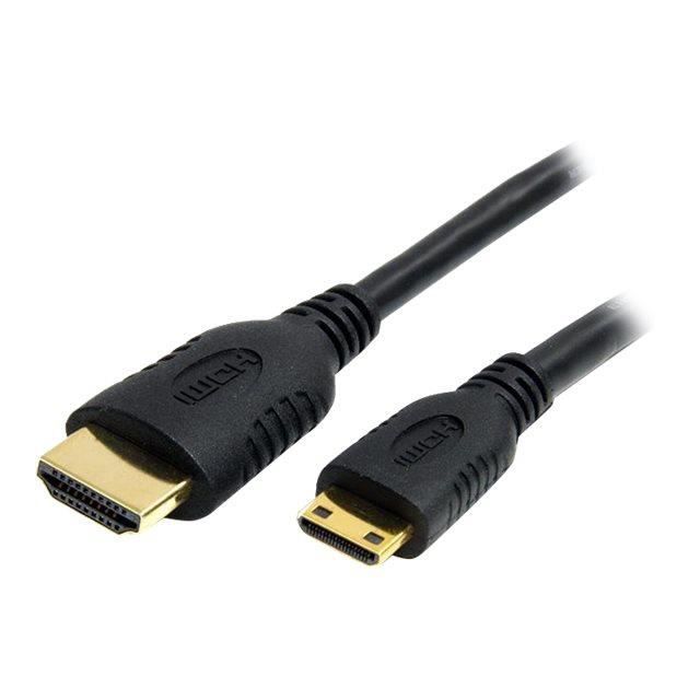 STARTECH Câble HDMI haute vitesse de 1 m avec Ethernet - Cordon HDMI vers Mini HDMI - M/M - Noir - Plaqués or