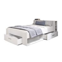 STRUCTURE DE LIT OXYGENE Lit adulte contemporain blanc mat - l 140 STRUCTURE DE LIT OXYGENE Lit adulte contemporain blanc mat - l 140