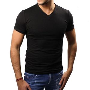 Lot t shirt col v coton - Achat / Vente pas cher