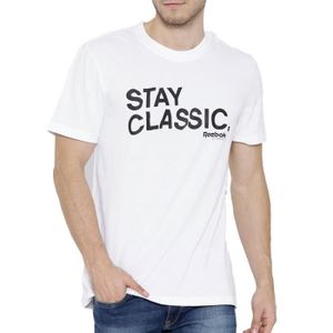 reebok classic t shirt homme argent