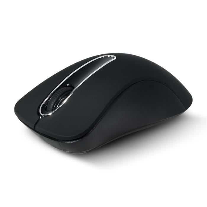 ADVANCE Souris Shape 3D S-3DW-BK - Sans fil - Optique - 3 Boutons - 1600 DPI - PC - Noir