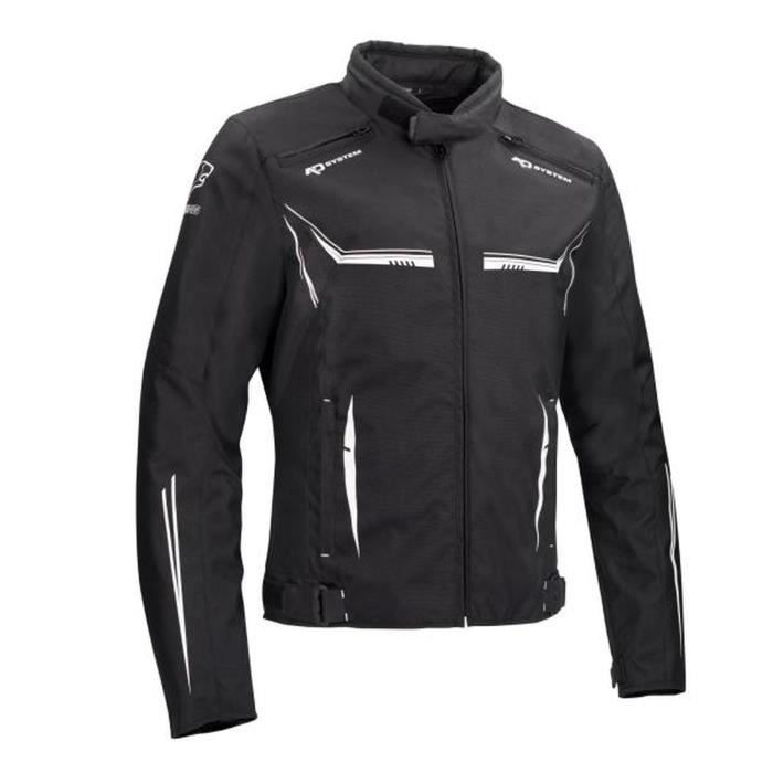 BERING Blouson de moto Ross - Noir / Blanc