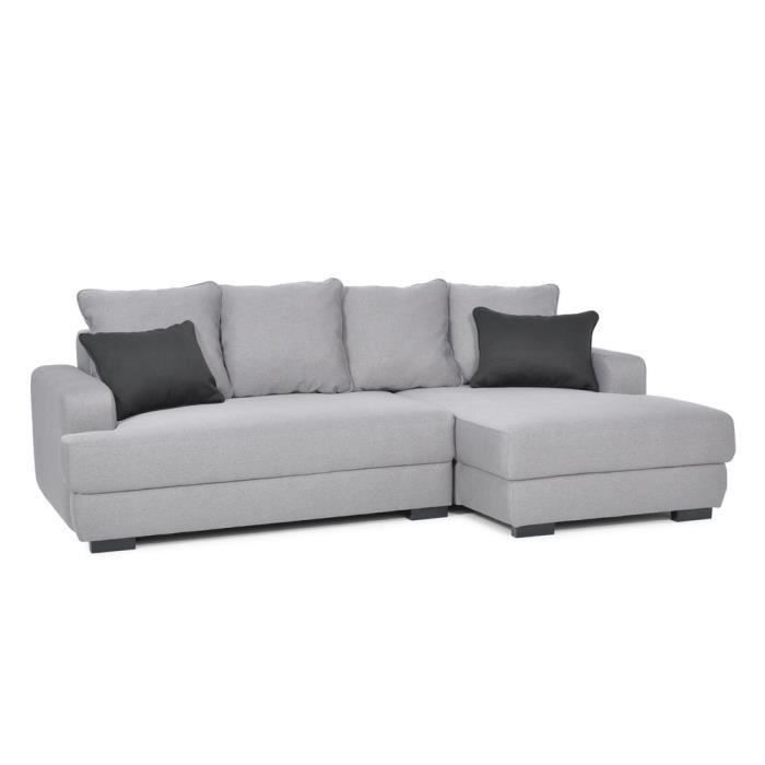 canap lit canape dangle droit 5 places convertible avec coffre de rangement en tissu gris - Canape Lit Angle canap lit canape dangle droit 5 places convertible avec coffre de rangement en tissu gris - Canape Lit Angle
