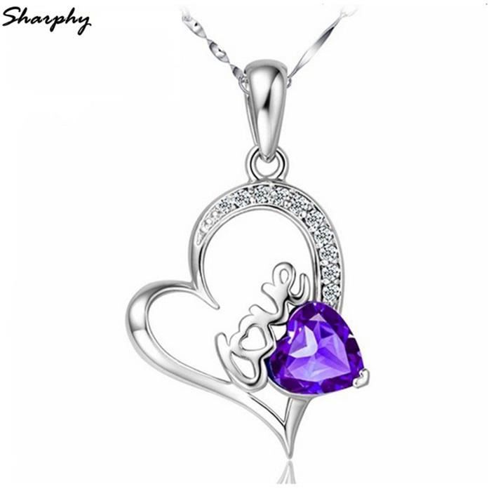 Collier à Breloques Pour Fille Avec Pendentif En Cristal Multicolore - Neuf Avec étiquettes