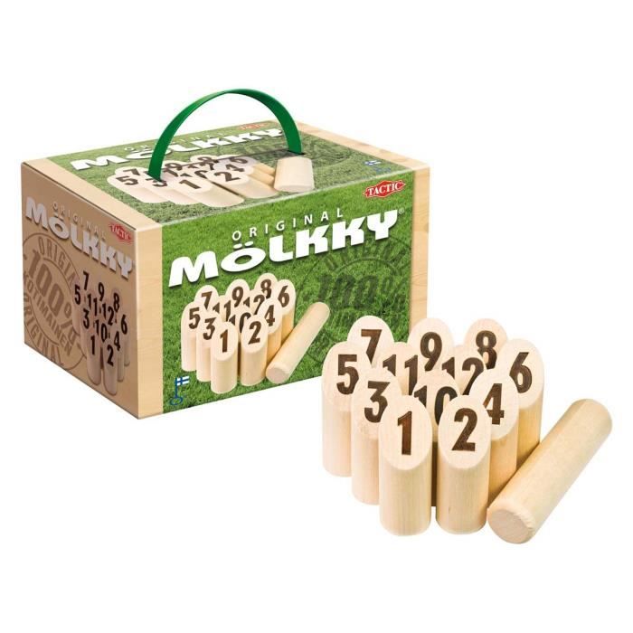 Jeu De Bowling En Bois Pour Enfants Et Adultes - 10 Quilles + 3 Balles + Sac De Transport
