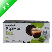 CAFÉ - CHICORÉE FRANPRIX Café Espresso Brésil - 3x 10 capsules CAFÉ - CHICORÉE FRANPRIX Café Espresso Brésil - 3x 10 capsules