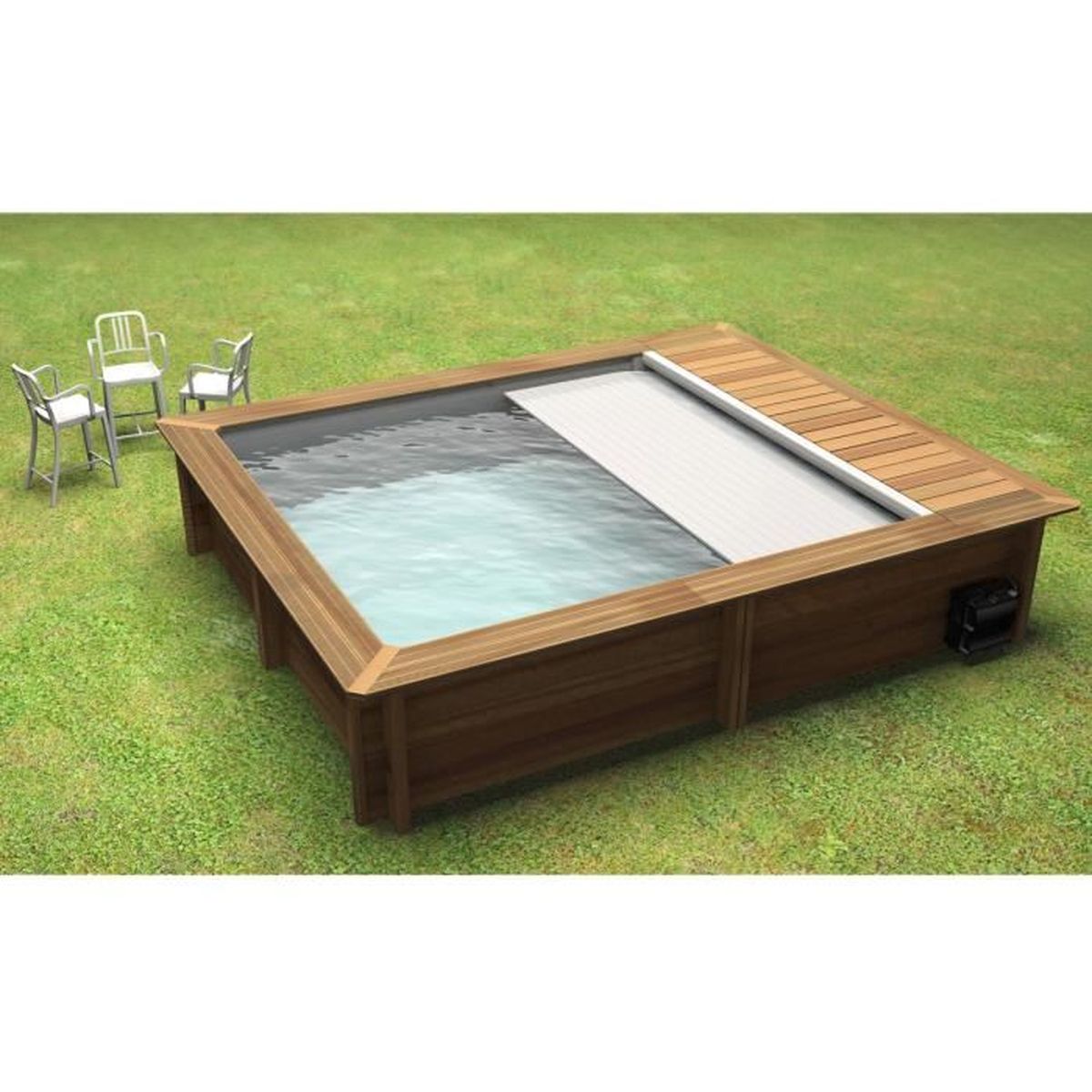 Piscine Urbaine Hors Sol Bois 42 X 35 M Bois Achat Vente Bâche