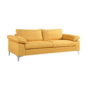 canap sofa divan canap moderne 3 personnes tissu coloris jaune - Lit Escamotable Avec Canape Integre2694 canap sofa divan canap moderne 3 personnes tissu coloris jaune - Lit Escamotable Avec Canape Integre2694