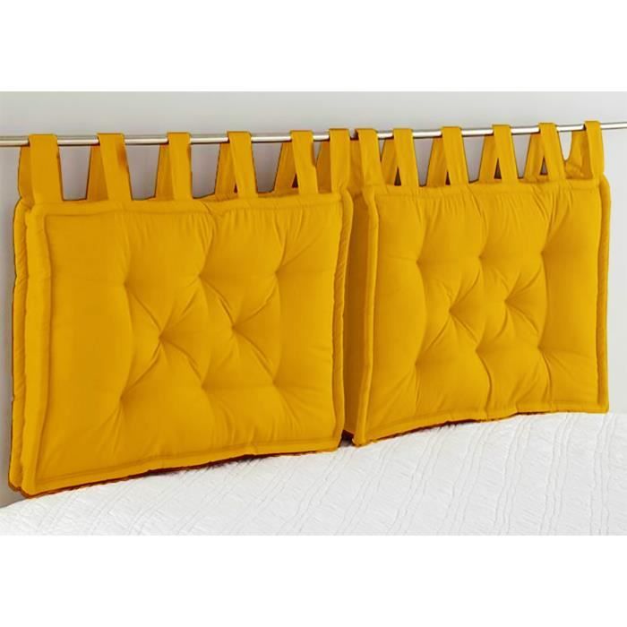TODAY Tête de lit Coton GOA Safran - 50x70x8 cm
