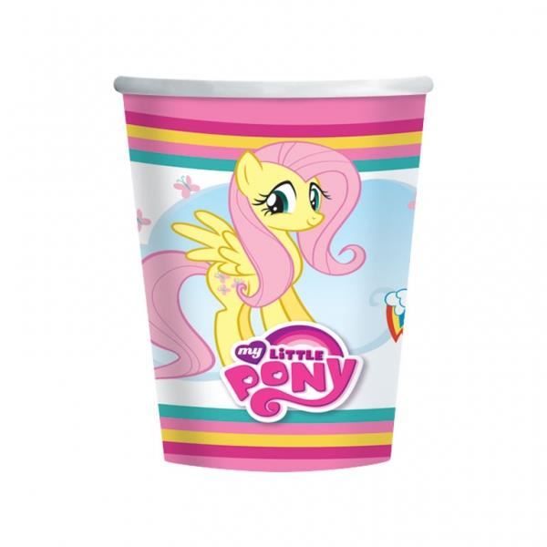 NOVASTYL BY TIFANY Lot de 8 verres gobelets en papier Mon Petit Poney - 26,6cl