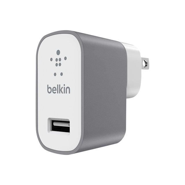 BELKIN Mini chargeur secteur 2,4A, 5V, 12W - Gris métal