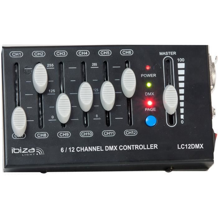 IBIL LC12DMX Contrôleur dmx à 12 canaux - Noir