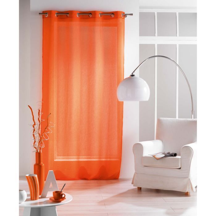 Voilage oeillets 140x240cm PALOMA crash orange - Achat / Vente ... Voilage oeillets 140x240cm PALOMA crash orange - Achat / Vente ...