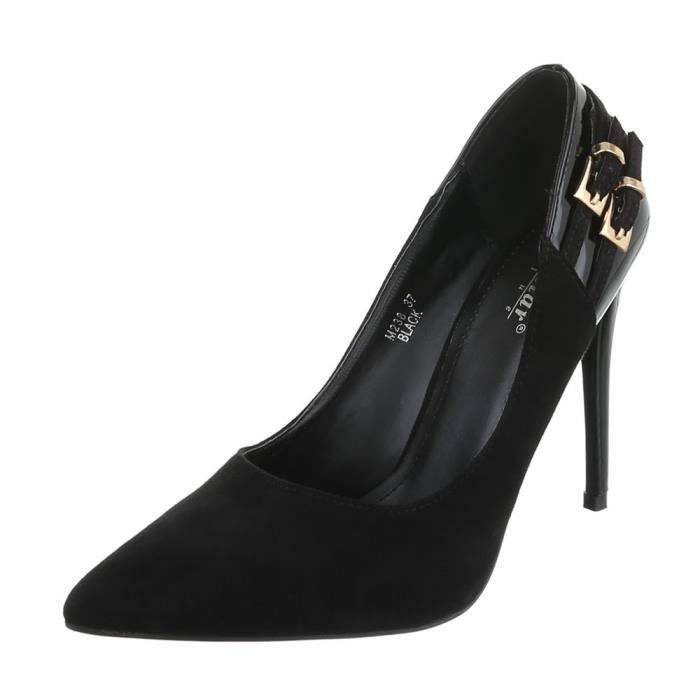 Femme Noir Escarpin High Noir Chaussures gris Heels 40 rnraIHq