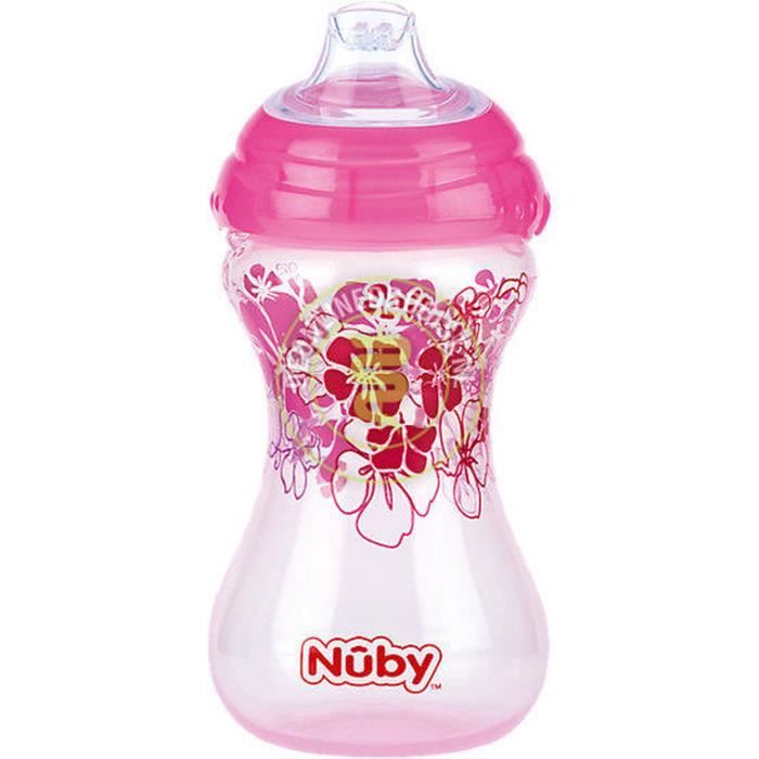 NUBY Gobelet anti-goutte Flip-It™ Designer Series – Rose - 300ml - 12m+