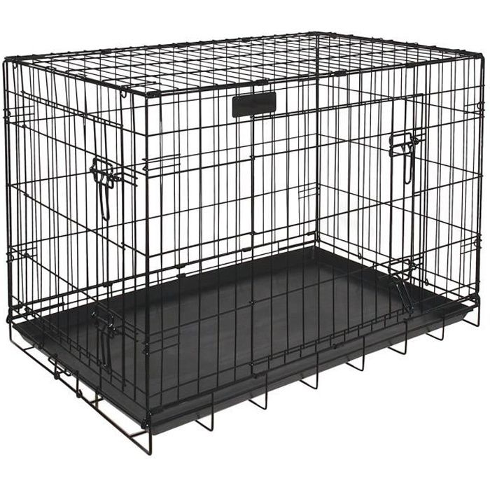 RIGA Cage pour chien - Taille XL - Noir - 109 cm