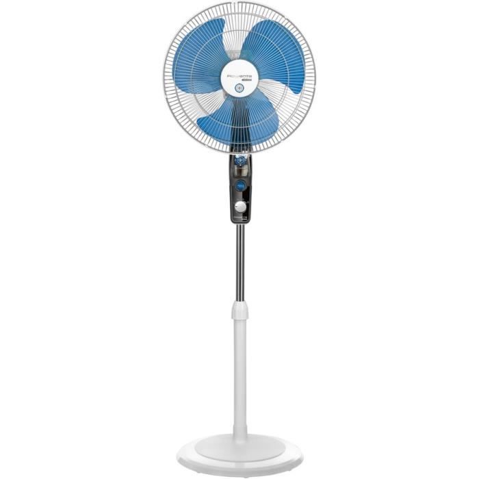 ROWENTA VU4210F0 Ventilateur sur pied 40 cm - 60 watts - 3 vitesses - Oscillant - Débit d'air : 55 m³/h - Fonction anti-moustique