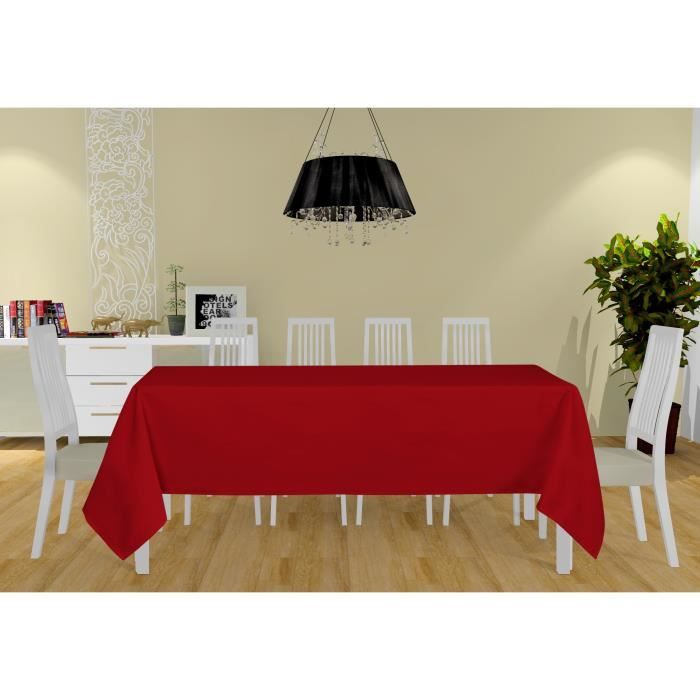 SOLEIL D'OCRE Nappe Alix - 160x270 cm - Rouge