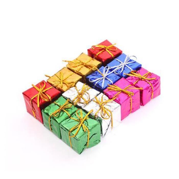 Mini Boîte Cadeau En Mousse Pour Décoration Sapin Noel Vendu En 12