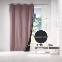 RIDEAU Rideau thermique a oeillets 140 x 260 cm jacquard RIDEAU Rideau thermique a oeillets 140 x 260 cm jacquard