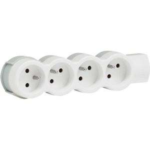 LEGRAND Bloc multiprise standard mobile 4x2 P+T ? câbler blanc et gris