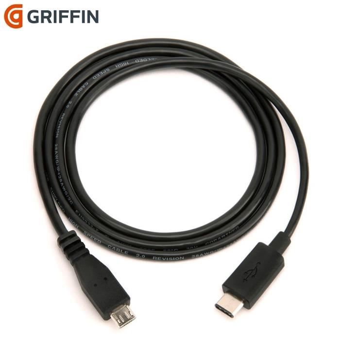 Griffin USB Type C To Micro USB Cable 0,9m Noir