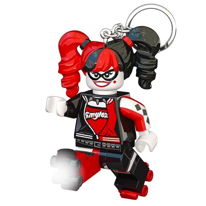 LEGO Batman Movie Porte-clés Harley Quinn - Visage lumineux - Lumière LED blanc - Tête mobile - 9,53 X 4,06 X 14,92 cm