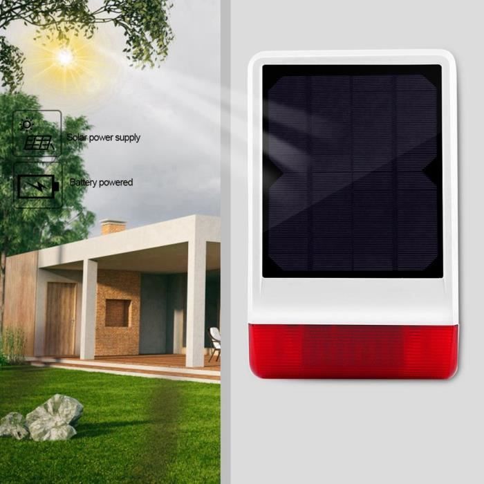 Sirène Sirene Exterieur Sans Fil 433Mhz avec Flash 220V avec Batterie de secours Bricolage
