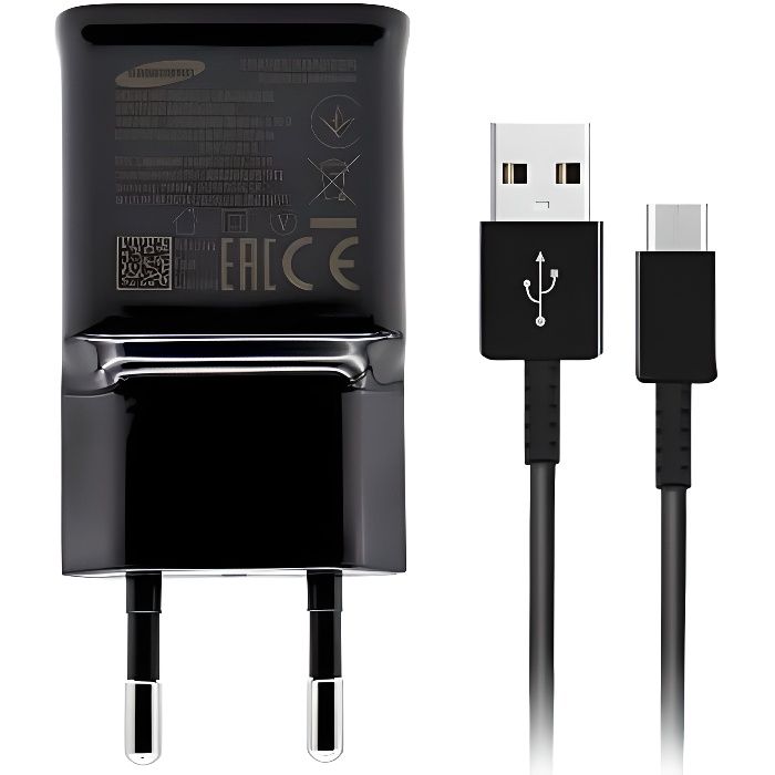 Chargeur type C rapide Samsung pour Galaxy S8 - noir - Achat chargeur téléphone pas cher, avis