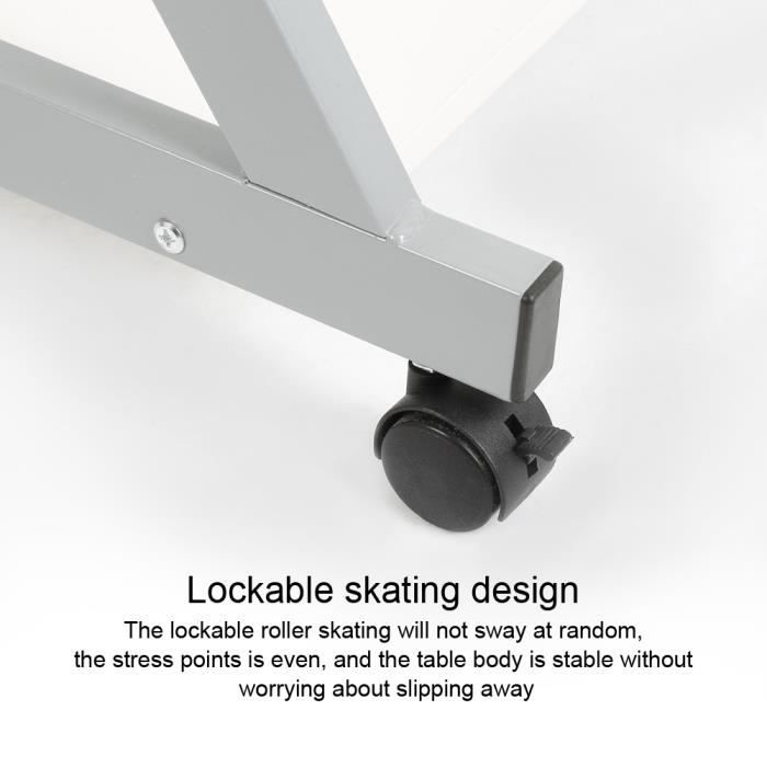 BUREAU ORDINATEUR MOBILE BLANC - 60*48*72CM2