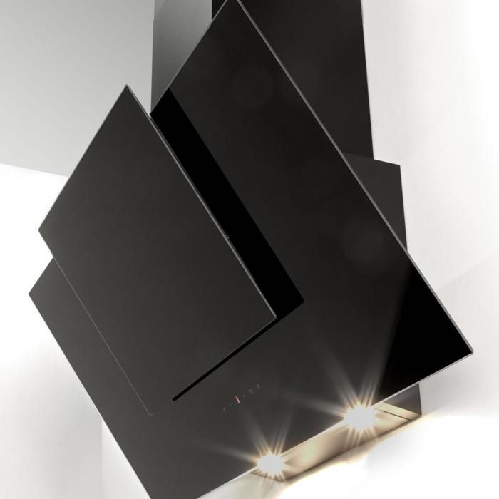 Hotte cuisine murale Silverline OLI noire Largeur2