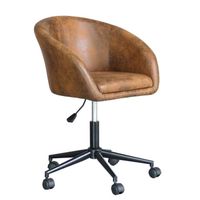 CHAISE DE BUREAU HARRY Fauteuil de bureau en simili - Marron vieill CHAISE DE BUREAU HARRY Fauteuil de bureau en simili - Marron vieill