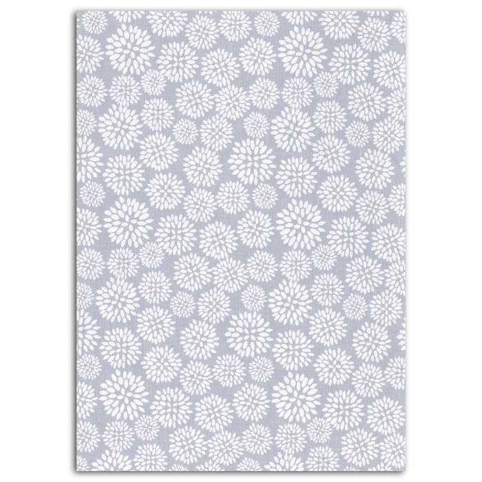 Dailylike Tissu thermocollant A5 - dahlia fond bleu