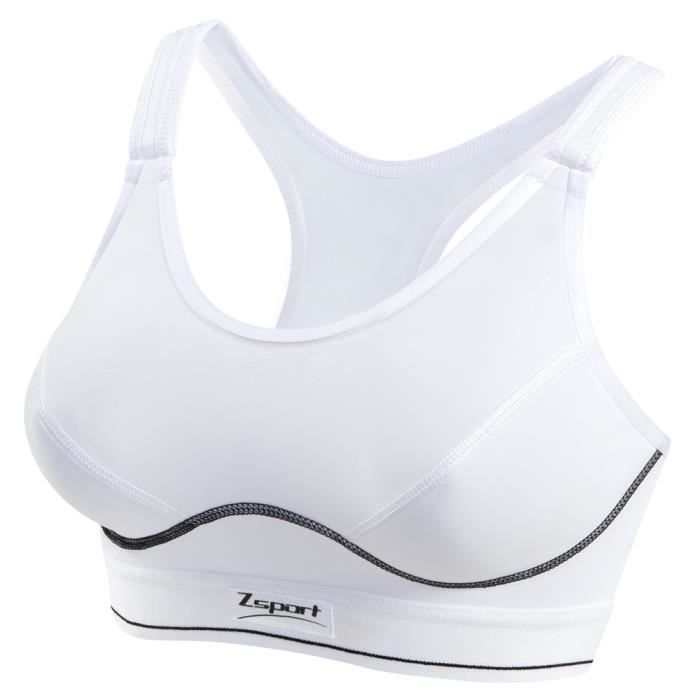 ZSPORT Brassière de sport Adjust - Blanc