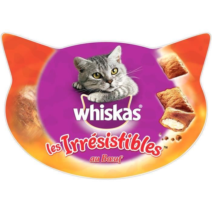 WHISKAS Les irresistibles bŒuf - Pour chat - 60g