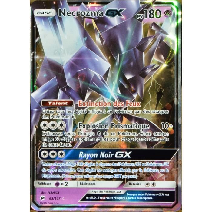 Carte Pokémon 63 147 Necrozma GX REVERSE SL3 Soleil et