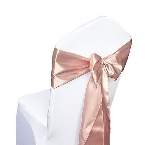 Ceremonie Rubans Noeud Pour Mariage 100pcs Satin Fête Rougir Événement Housse Décoration Rose Anniversaire De Chaise GpLSzqUMV